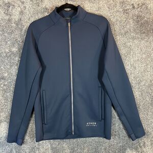 Asher Golf Jacket Mens Small Blue Performance Full Zip Outdoors Casual Preppy